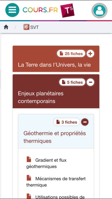 Screenshot #2 pour Cours.fr TS