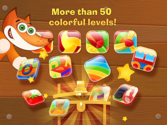 Tim the Fox - Paint - free preschool coloring game iPad screenshot