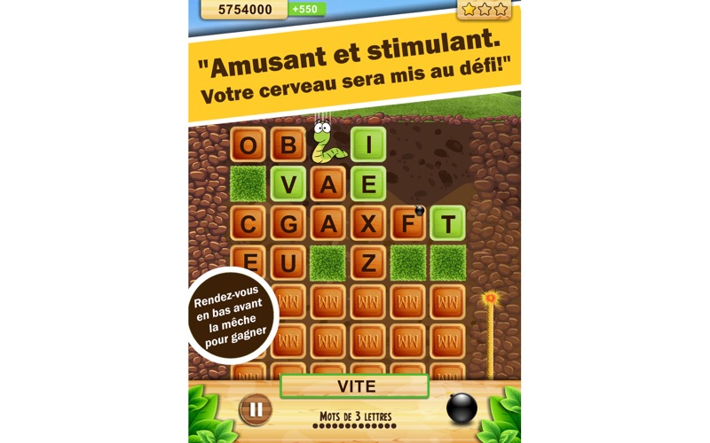 Screenshot #1 pour Mots Ver - Jeu de mots amusant