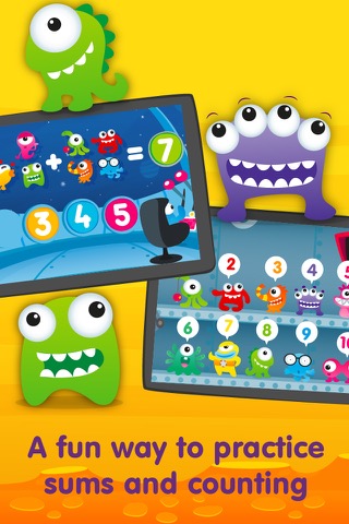 Aliens & Numbers - educational math games to simple learn counting, tracing & addition for kids and toddlersのおすすめ画像2