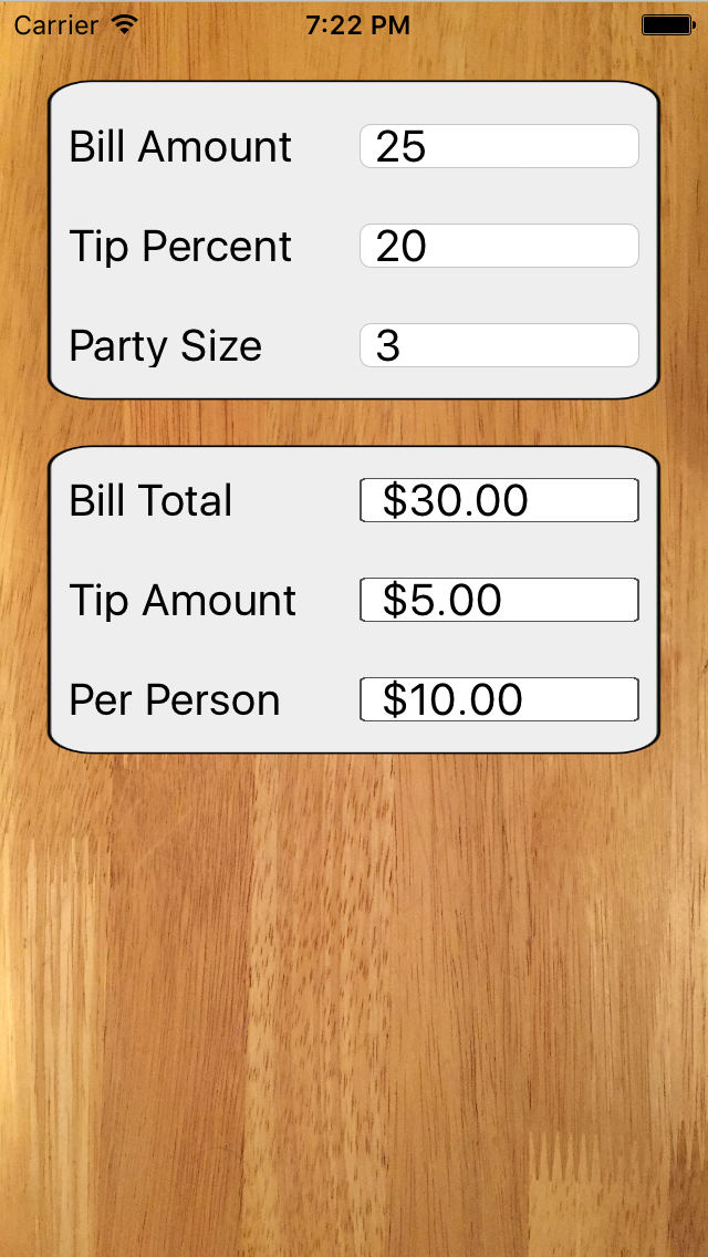 Tip Calculator with Check Split