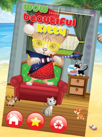 Cute Kitty Salon - Crazy little pet wash, dressup and cat makeover spa salon game iPad screenshot
