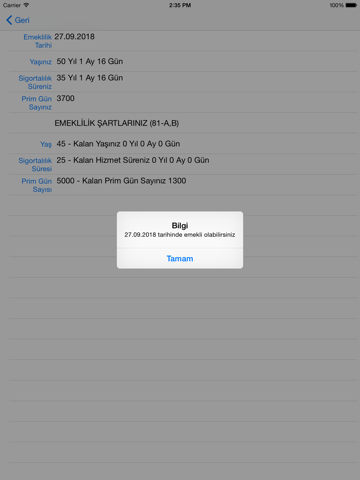 Screenshot #6 pour Ne Zaman Emekli Olurum?