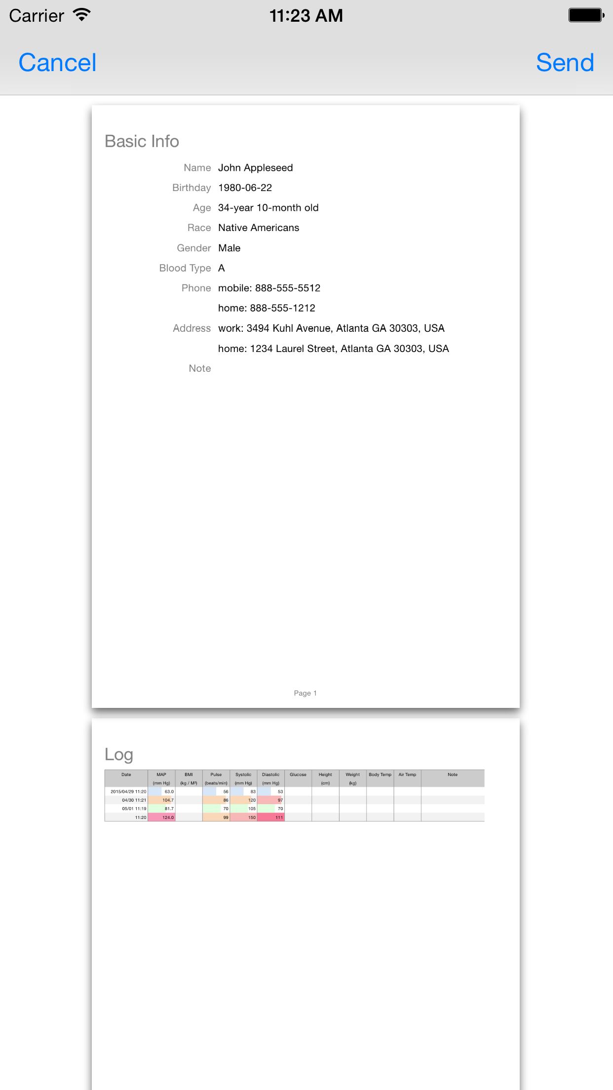 Body Logger screenshot 4