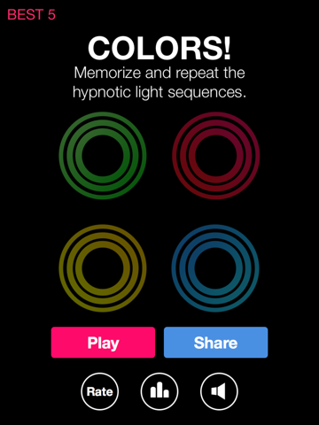Screenshot #5 pour Colors! Memorize and Repeat the Light Sequences