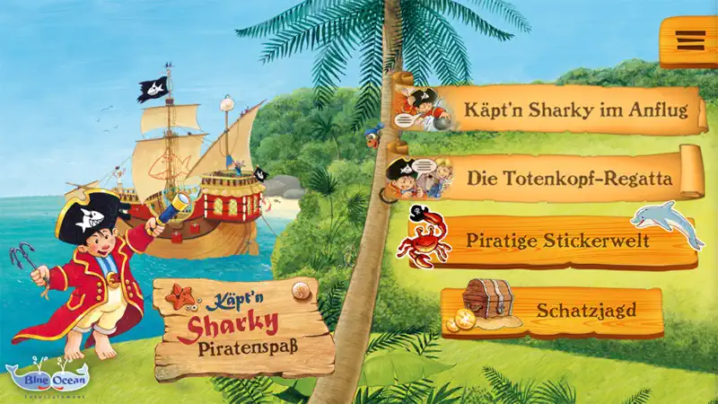 Käpt’n Sharky Piratenspaß zum Lesen und Spielen screenshot 1 of 5