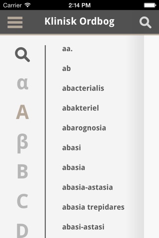 Klinisk Ordbog screenshot 2
