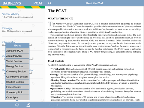 Barron’s PCAT Exam Review Practice Questions iPad screenshot 4 - Medical app