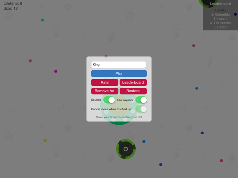 Crazy Dot Party: the kingdoms of dots ~ paradise of trivia game in blob.io version iPad screenshot