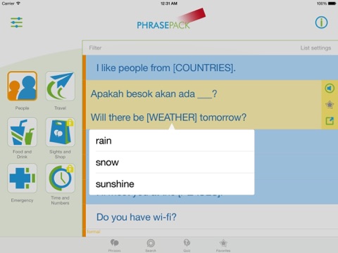 Indonesian Phrasebook - Travel in Indonesia with ease iPad Indonesian Phrasebook - Travel in Indonesia with ease iPad