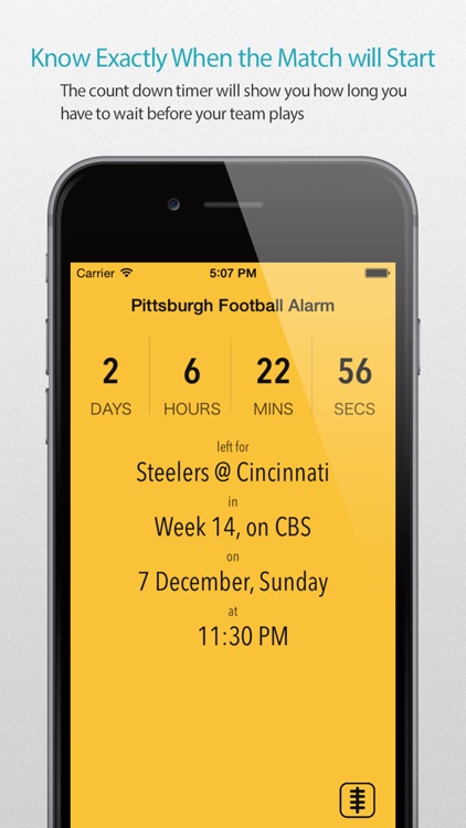Pittsburgh Football Alarm Pro