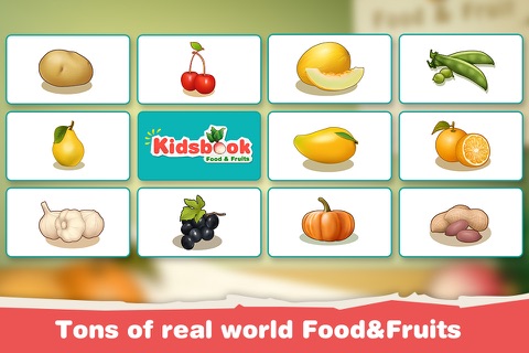 KidsBook: Food & Fruits - HD Flash Card Game Design for Kids screenshot 3
