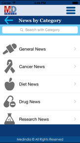 Medical, Health & Research News screenshot