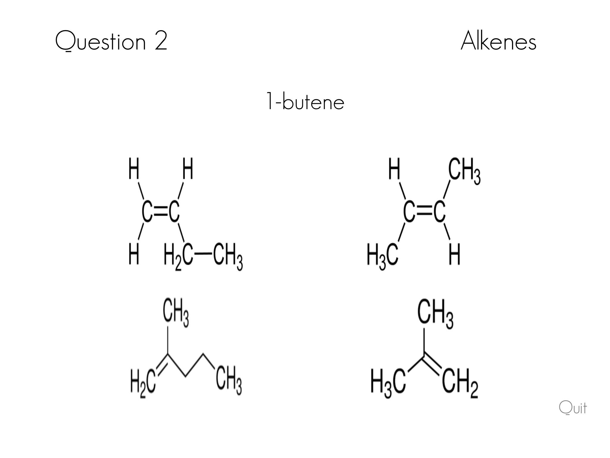 Basic Organic Chemistry Symbols Quiz screenshot 3