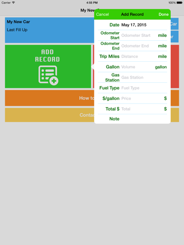 Screenshot #5 pour Fill Up Log