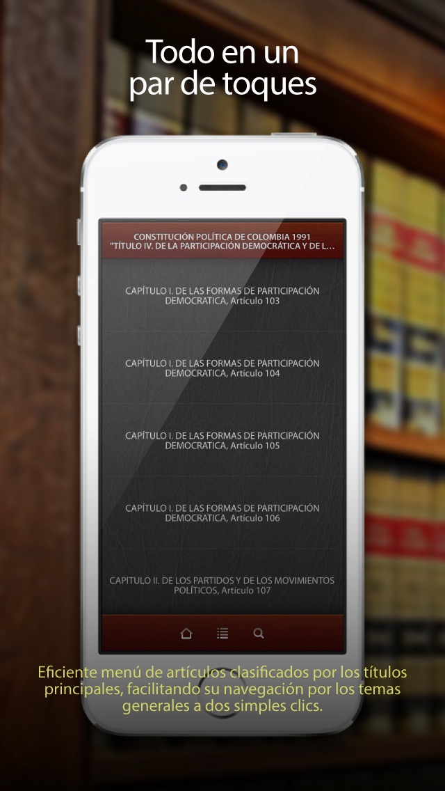 Screenshot #1 pour iLey CO - Constitución y Códigos de Colombia