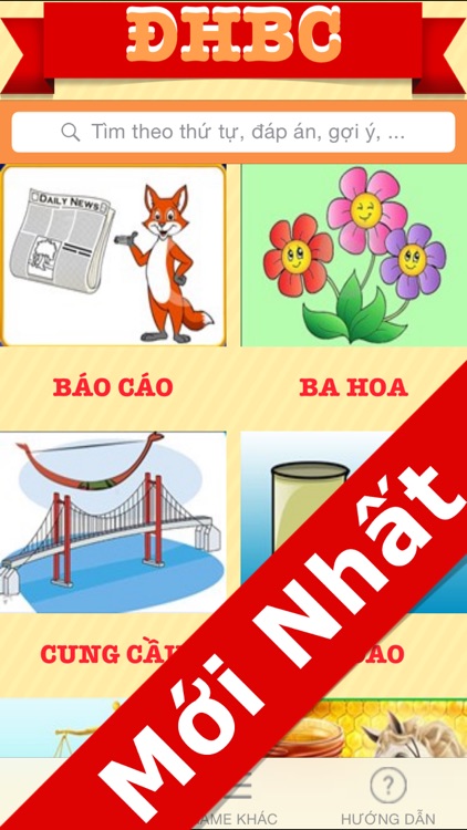 Bắt Chữ - Đáp Án