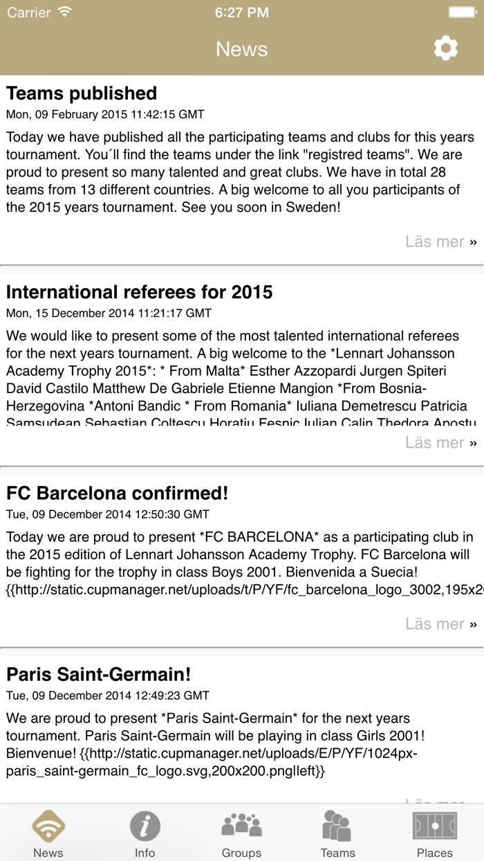 Lennart Johansson Academy Trophy