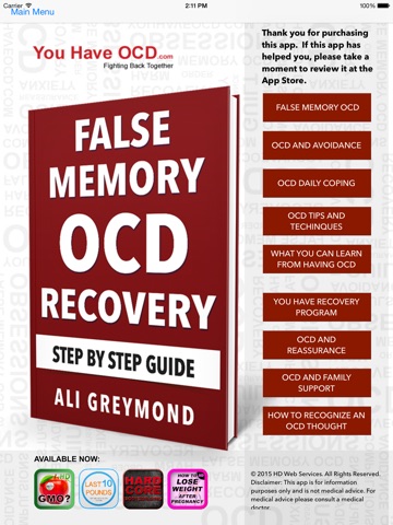 False Memory OCD Recovery HD screenshot 4