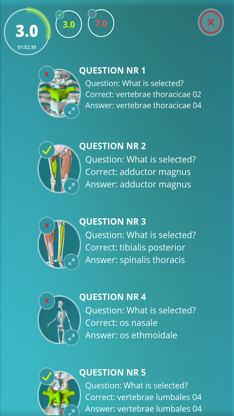 Anatomy Quiz - muscles and bones screenshot 4