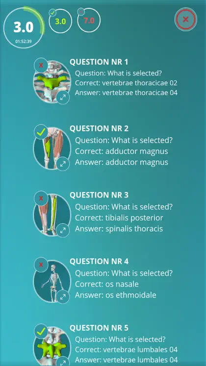 Screenshot 4 von 5 zu Anatomy Quiz - muscles and bones