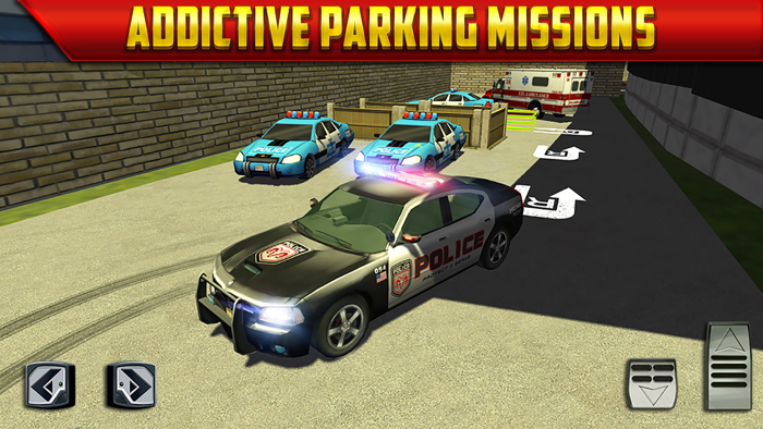 Police Car Parking Simulator Game - Real Life Emergency Driving Test Sim Racing Games