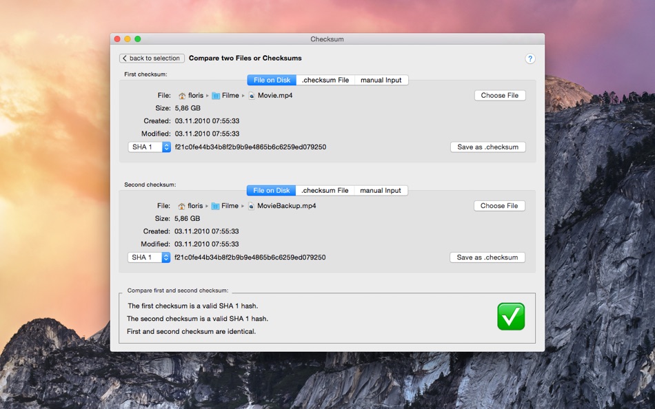 #4. Checksum Utility for Mac OS X (macOS) 게시자: Markus Moehler
