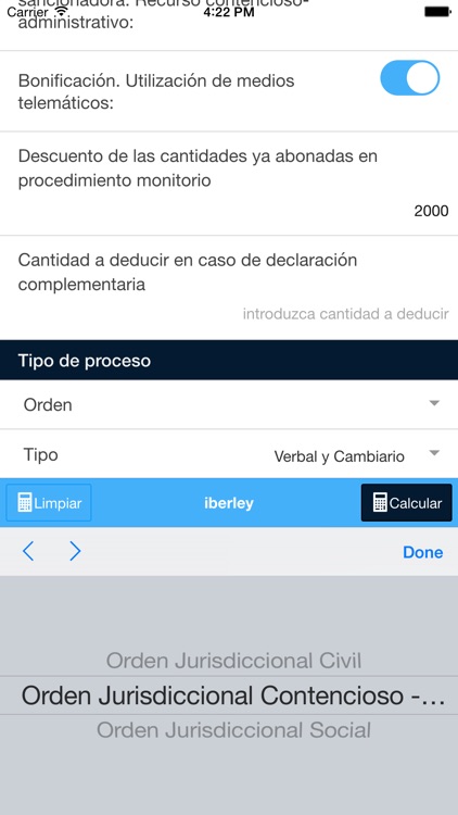 Calculo de tasas judiciales