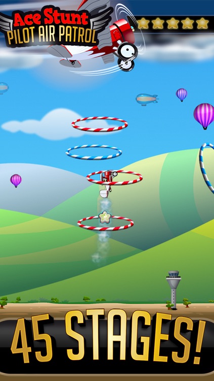 Ace Stunt Pilot Air Patrol - Fly Once and Retry Airplane Game