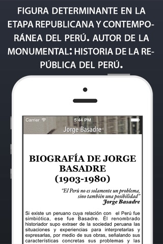 Jorge Basadre screenshot 2