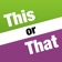 This or That.. app icon - Games app for iPhone