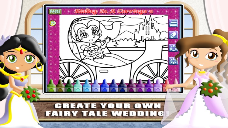 Princess Wedding Dress Coloring - Magical Makeover Book