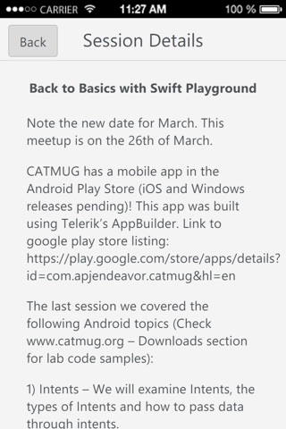 CATMUG User Group screenshot 2