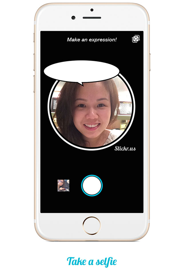 Stickr - Send fun selfie expressions as stickers to friends