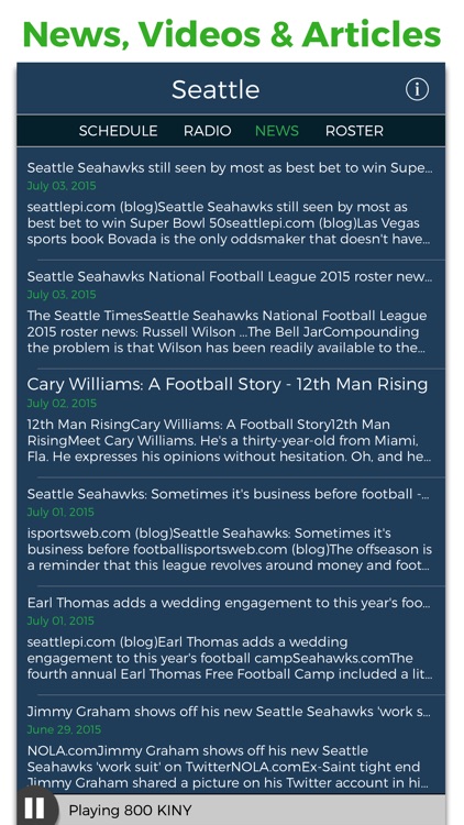 Seattle Football Radio & Live Scores screenshot-3