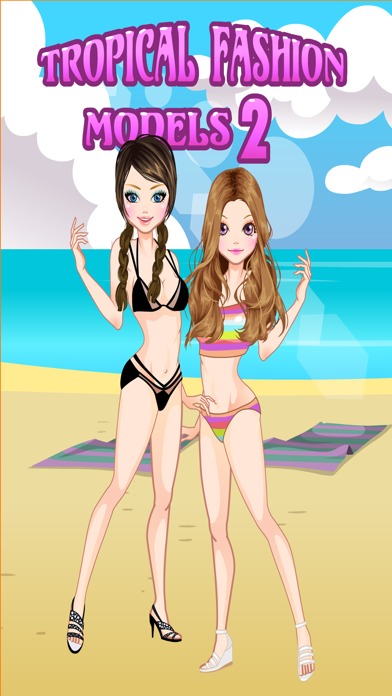 Tropical Fashion Models 2 - Dress up and make up game for kids who love fashion iPhone screenshot