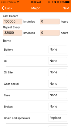 Motorbike Service - motorcycle maintenance log book screenshot 3