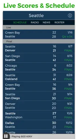 Game screenshot Seattle Football Radio & Live Scores apk