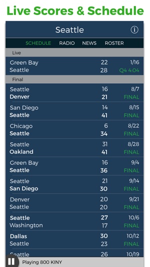 Seattle Football Radio & Live Scores(圖2)-速報App