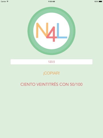 NAL - Números a Letras iPad screenshot 3 - Productivity app