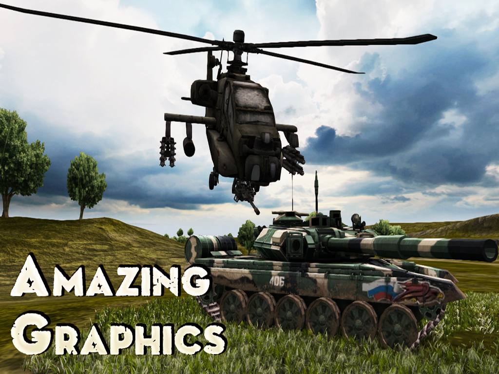 Boeing AH-64 Apache Longbow - Combat Gunship Helicopter Simulator of Infinite Tanks Hunter screenshot 7