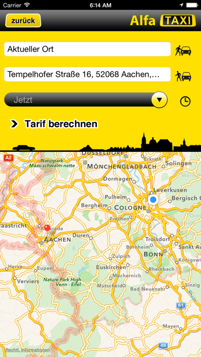 Screenshot #2 pour Taxi Aachen