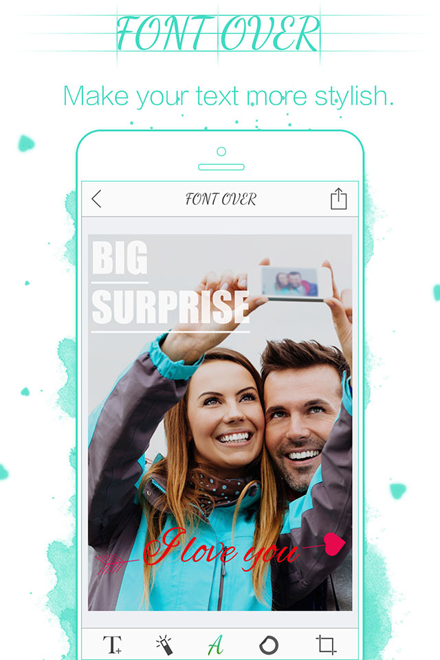 Font Over Label text on photo