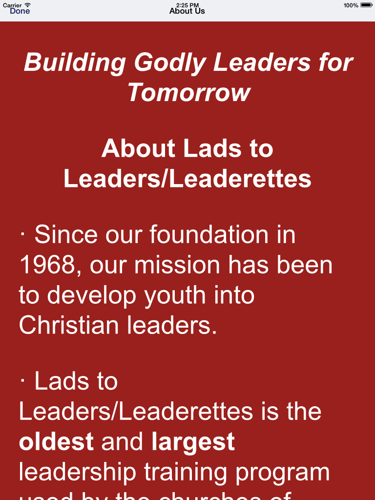 Lads to Leaders/Leaderettes screenshot 8
