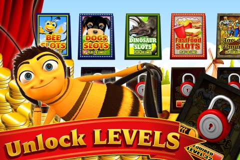 Sweet Bee in Honey Tree Dash Vegas Slots Machine screenshot 3