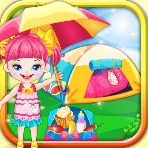 Cute Baby Picnic Icon