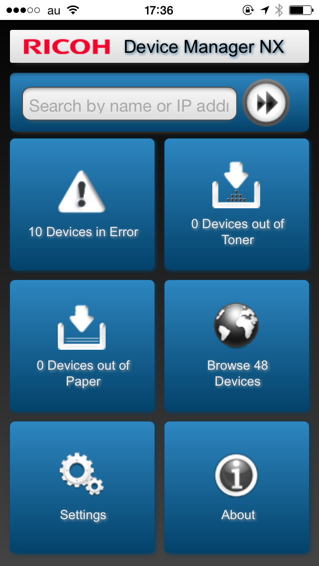 Screenshot #1 pour RICOH Device Manager NX