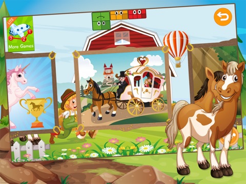 Screenshot #5 pour Kids Sliding Puzzle Horses free