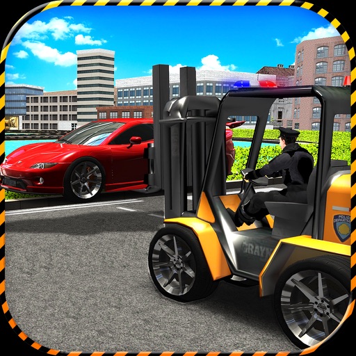 Police Forklift vs Car Traffic iOS App