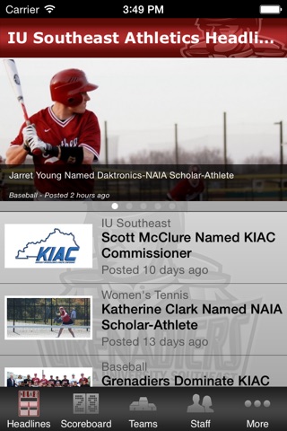 IU Southeast Athletics screenshot 2